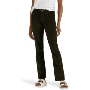 Lee Women’s Legendary Mid Rise Straight Leg Jean(Dark Olive Night Cord)