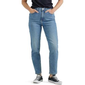 Lee Women’s Legendary Mom Jean in One Tone, High Rise, Straight Leg, Size S(Glowing Review)