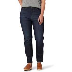 Lee Women’s Legendary Mom Jean in One Tone, High Rise, Straight Leg, Size S(Rinse)