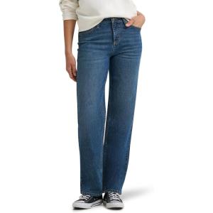 Lee Women’s Legendary Relaxed Straight Jean(Indigo Quilt)