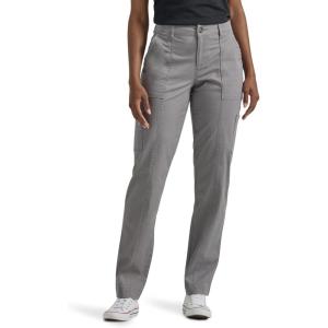 Lee Women’s Petite Ultra Lux Comfort with Flex-to-go Utility Pant(Hd Gray)