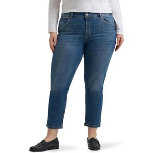 Lee Women’s Plus Size Legendary 26″ Straight Crop Jean(Indigo Quilt)