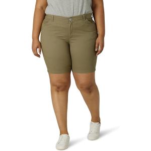 Lee Women’s Plus Size Legendary 9″ Chino Bermuda Short(Deep Lichen Green)