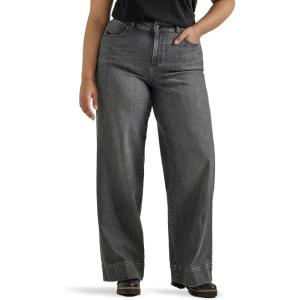 Lee Women’s Plus Size Legendary High Rise Trouser Jeans(Blurred Darks)