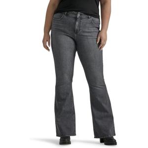 Lee Women’s Plus Size Legendary Mid Rise Flare Jean(Blurred Darks)
