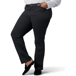 Lee Women’s Plus Size Relaxed Fit All Day Straight Leg Pant(Charcoal Heather)