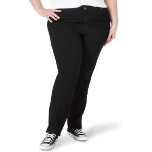 Lee Women’s Plus Size Relaxed Fit Straight Leg Jean(Black Onyx)