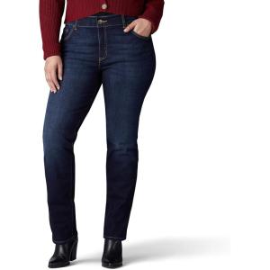 Lee Women’s Plus Size Ultra Lux Comfort with Flex Motion Straight Leg Jean(Royal Skyline)