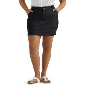 Lee Women’s Plus Size Ultra Lux Comfort with Flex To Go Cargo Skort(Black)