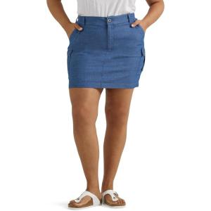 Lee Women’s Plus Size Ultra Lux Comfort with Flex To Go Cargo Skort(Chambray)