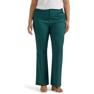 Lee Women’s Plus Size Wrinkle Free Mid Rise Bootcut Pant(Algae)
