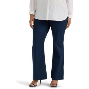Lee Women’s Plus Size Wrinkle Free Mid Rise Bootcut Pant(Rivet Navy)