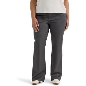 Lee Women’s Plus Size Wrinkle Free Mid Rise Bootcut Pant(Static Gray)