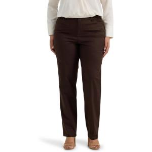 Lee Women’s Plus Size Wrinkle Free Relaxed Fit Straight Leg Pant(Espresso)