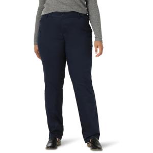 Lee Women’s Plus Size Wrinkle Free Relaxed Fit Straight Leg Pant(Imperial Blue)