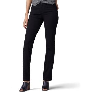 Lee Womens Ultra Lux Comfort with Flex Motion Straight Leg Jean(Black)