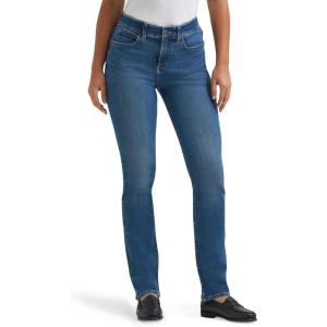 Lee Womens Ultra Lux Comfort with Flex Motion Straight Leg Jean(Blue Strain)