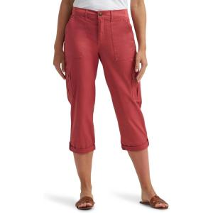 Lee Women’s Ultra Lux Comfort with Flex-to-Go Cargo Capri Pant(Cinnamon Red)