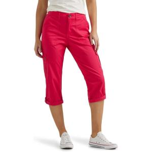 Lee Women’s Ultra Lux Comfort with Flex-to-Go Cargo Capri Pant(Hot Magenta)