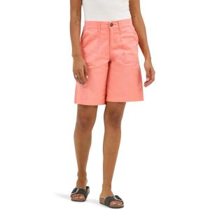 Lee Women’s Ultra Lux Comfort with Flex-to-go Utility Bermuda Short(Bright Papaya)