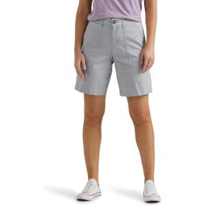 Lee Women’s Ultra Lux Comfort with Flex-to-go Utility Bermuda Short(Material Gray)