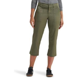 Lee Women’s Ultra Lux Comfort with Flex-to-go Utility Capri Pant(Mercantile Green)