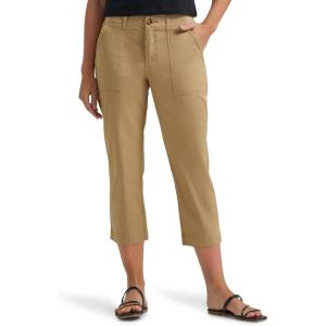 Lee Women’s Ultra Lux Comfort with Flex-to-go Utility Capri Pant(Wheat)