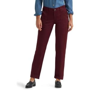 Lee Women’s Ultra Lux Comfort with Flex-to-go Utility Pant(Burgandy Wine)