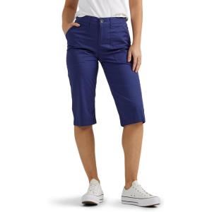 Lee Women’s Ultra Lux Comfort with Flex-to-go Utility Skimmer Capri Pant(Medieval Blue)