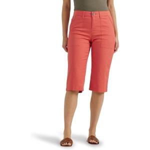 Lee Women’s Ultra Lux Comfort with Flex-to-go Utility Skimmer Capri Pant(Poppy)
