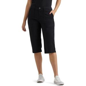 Lee Women’s Ultra Lux Comfort with Flex-to-go Utility Skimmer Capri Pant(Union-all Black)