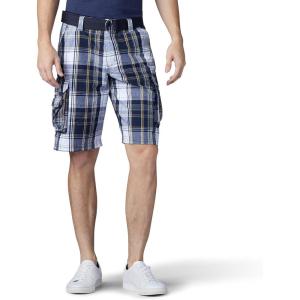 Men’s Dungarees New Belted Wyoming Cargo Short(Navy Munro Plaid)