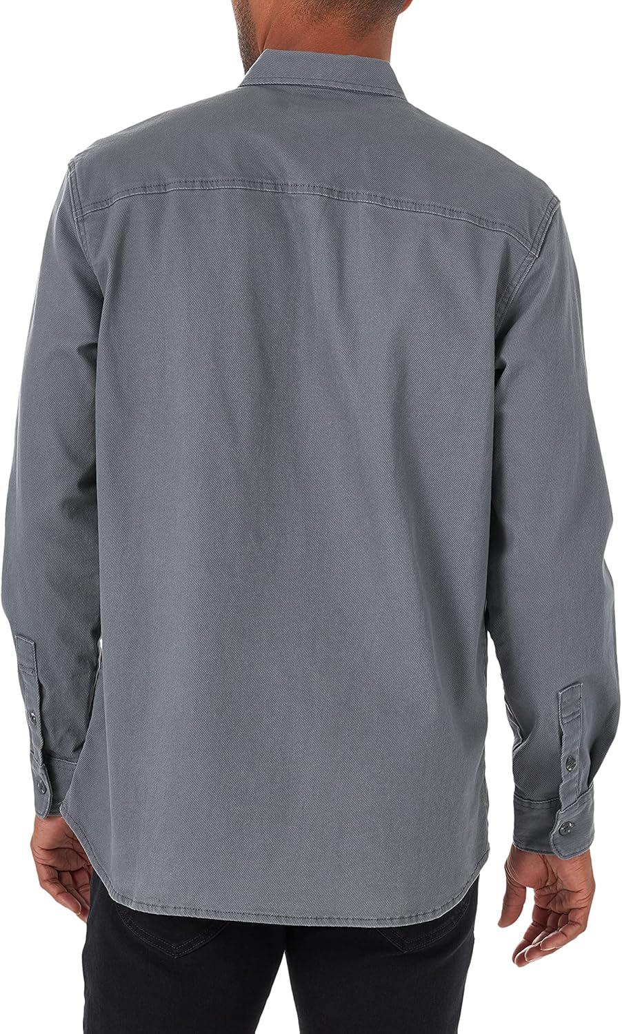imageLee Mens All Purpose Classic Fit Long Sleeve ShirtGray Calvary Twill