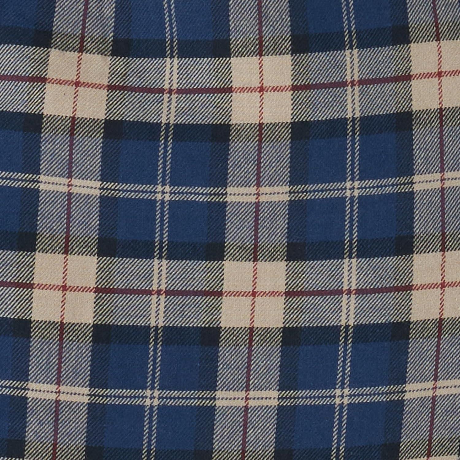 imageLee Mens All Purpose Classic Fit Long Sleeve ShirtNavy Plaid Stretch Twill
