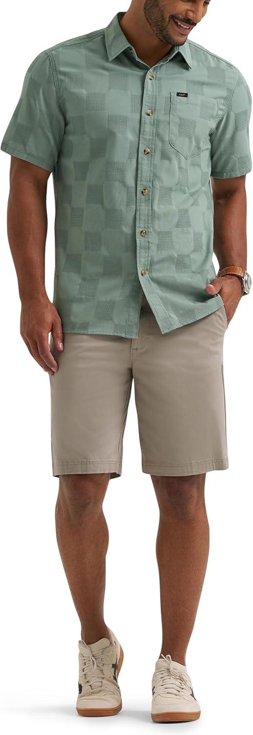 imageLee Mens All Purpose Classic Fit Short Sleeve ShirtDesert Sage