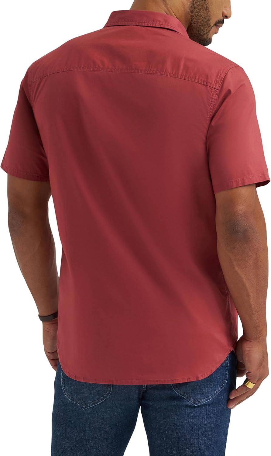imageLee Mens All Purpose Classic Fit Short Sleeve ShirtPunch Solid