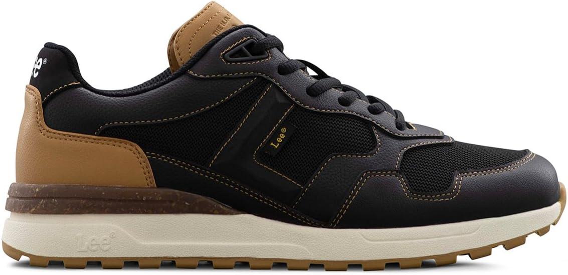 imageLee Mens Damien Retro Jogger Fashion SneakerBlackTobacco