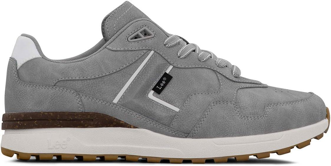 imageLee Mens Damien Retro Jogger Fashion SneakerLight GreyWhite