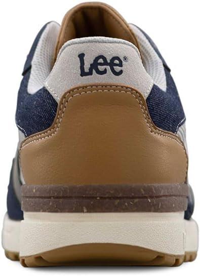 imageLee Mens Damien Retro Jogger Fashion SneakerPlatinumMidnightNavy Denim