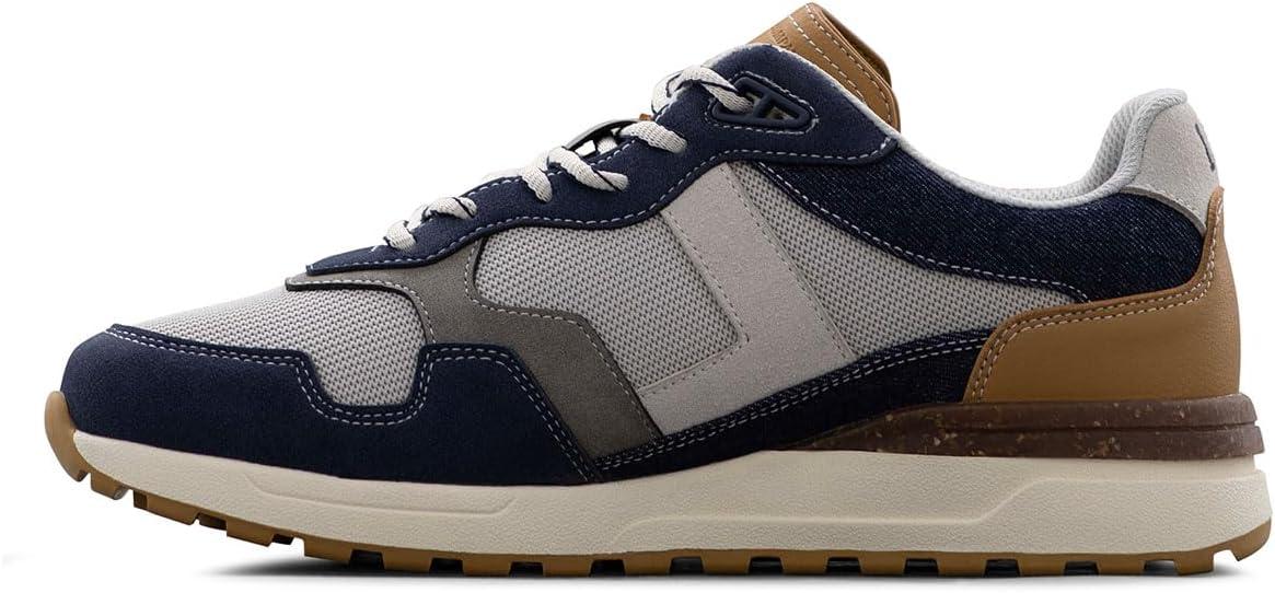 imageLee Mens Damien Retro Jogger Fashion SneakerPlatinumMidnightNavy Denim