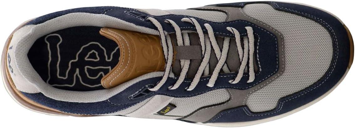 imageLee Mens Damien Retro Jogger Fashion SneakerPlatinumMidnightNavy Denim