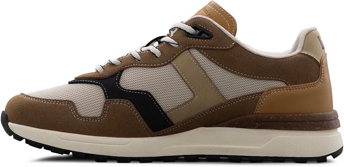 imageLee Mens Damien Retro Jogger Fashion SneakerWhite OnyxCuban Tobacco