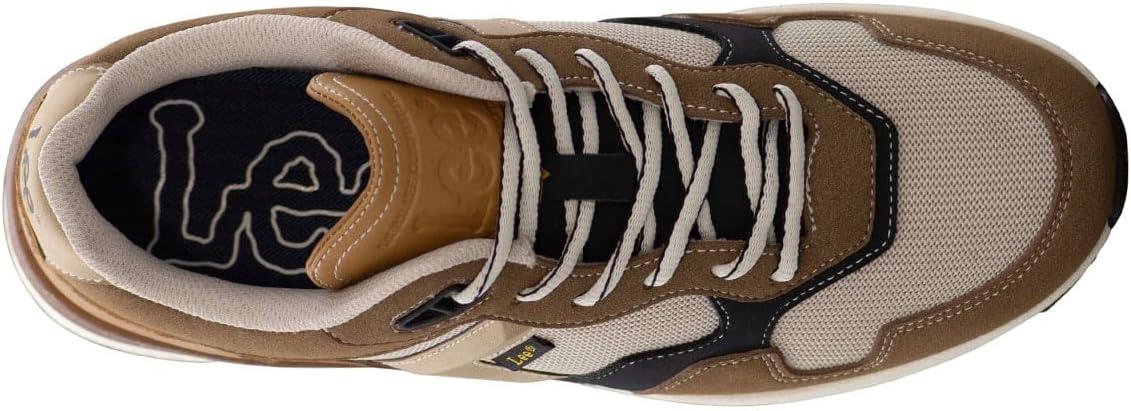 imageLee Mens Damien Retro Jogger Fashion SneakerWhite OnyxCuban Tobacco