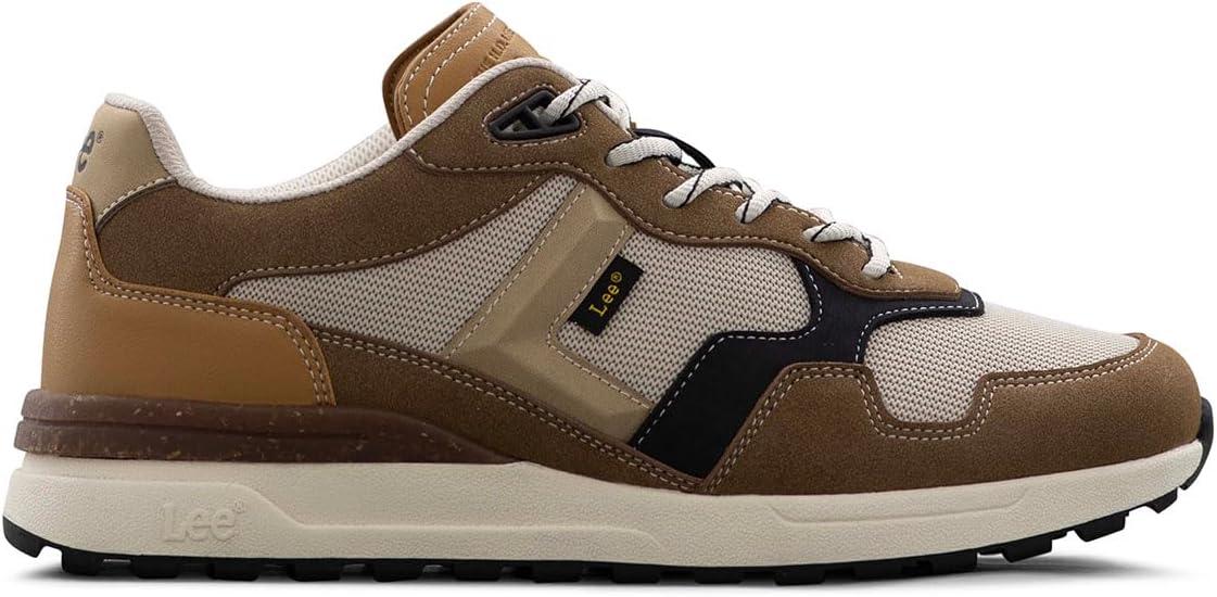 imageLee Mens Damien Retro Jogger Fashion SneakerWhite OnyxCuban Tobacco