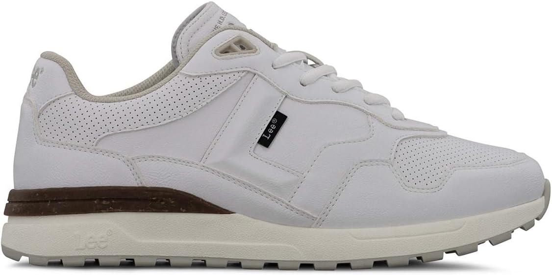 imageLee Mens Damien Retro Jogger Fashion SneakerWhiteCement