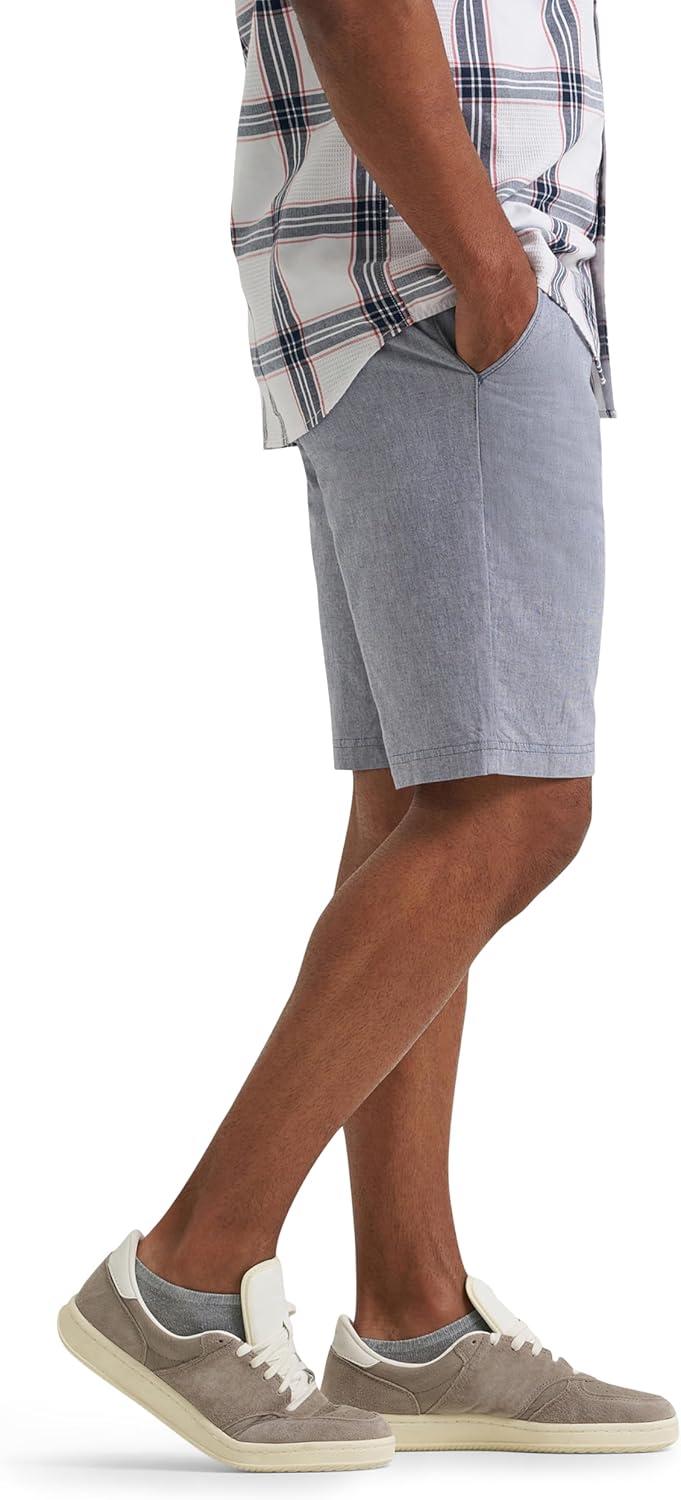imageLee Mens Extreme Motion Flat Front Short Academy Chambray 36