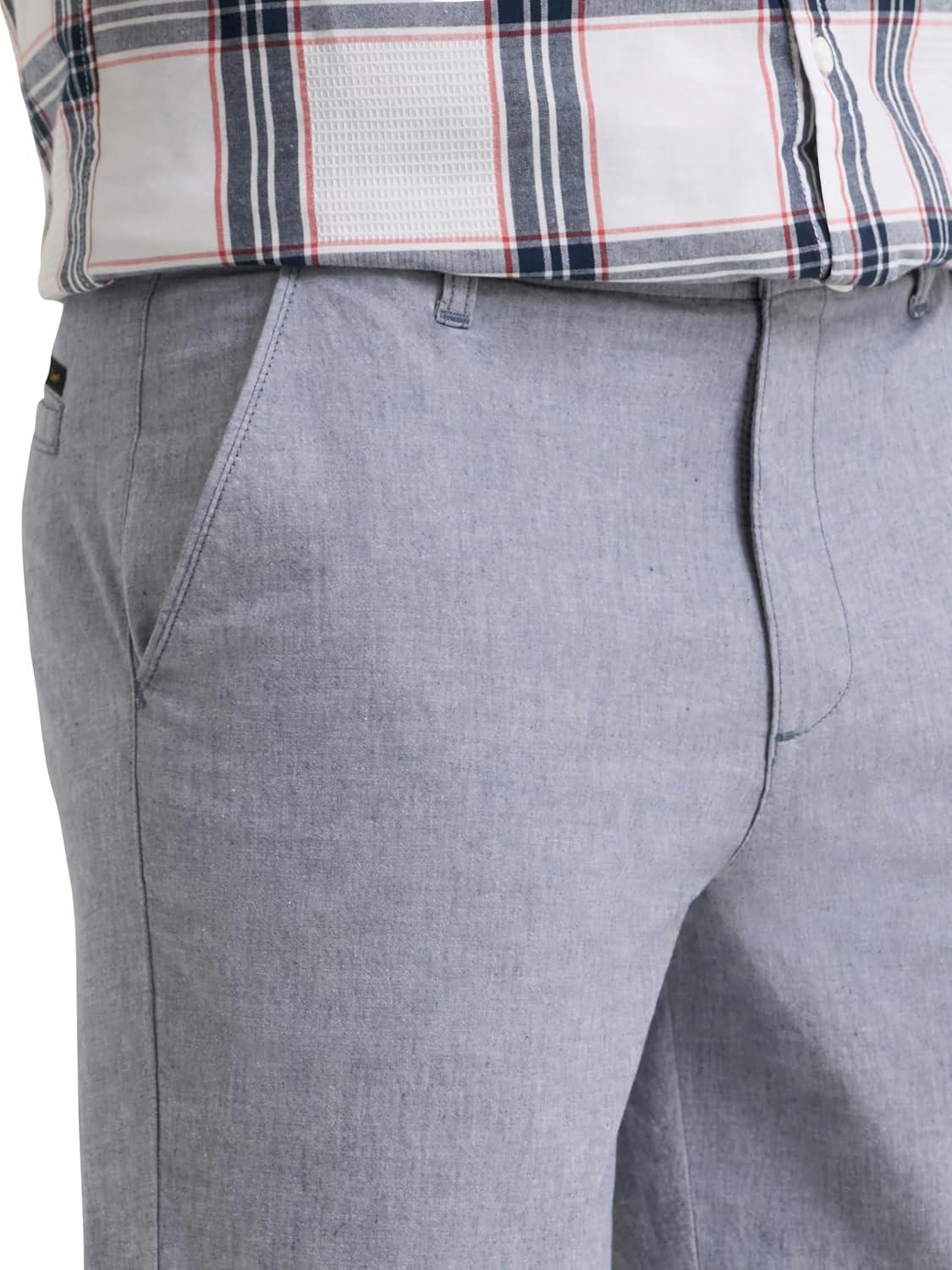 imageLee Mens Extreme Motion Flat Front Short Academy Chambray 36
