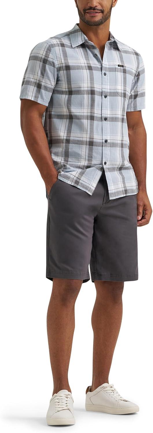imageLee Mens Extreme Motion Flat Front Short Anthracite 36