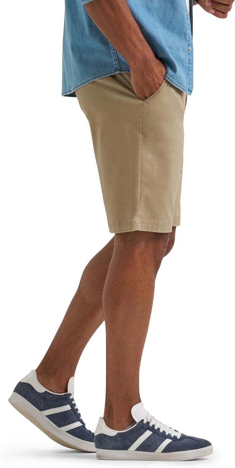 imageLee Mens Extreme Motion Flat Front Short Kansas City Khaki 36