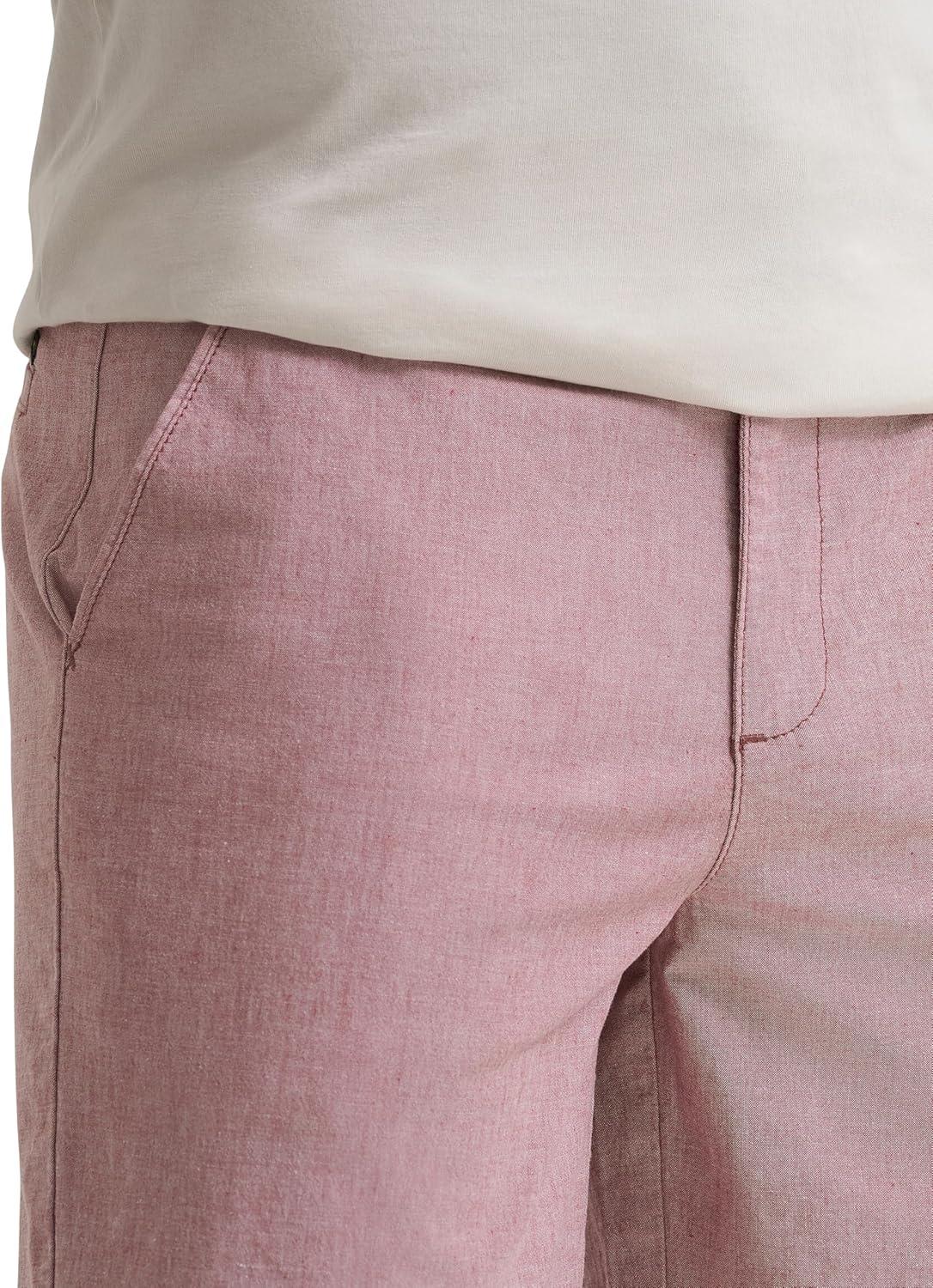 imageLee Mens Extreme Motion Flat Front Short Punch Chambray 36